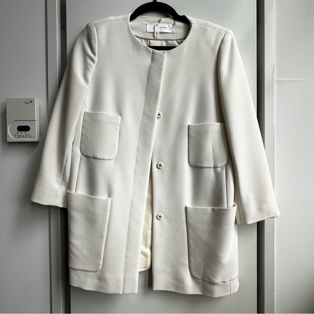 Tahari Textured Cream Jacket